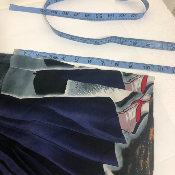 MT:2 VTG Men Rockabilly Anime Samurai Ninja Japanese Script Button Down Shirt XL - Picture 9 of 13